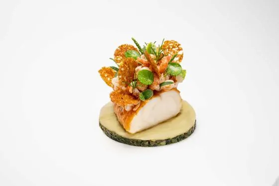 Plated dish at CORE by Clare Smyth, London, photographed by Food Story Media
