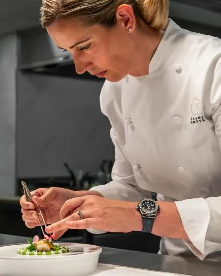 Plated dish at CORE by Clare Smyth, London, photographed by Food Story Media